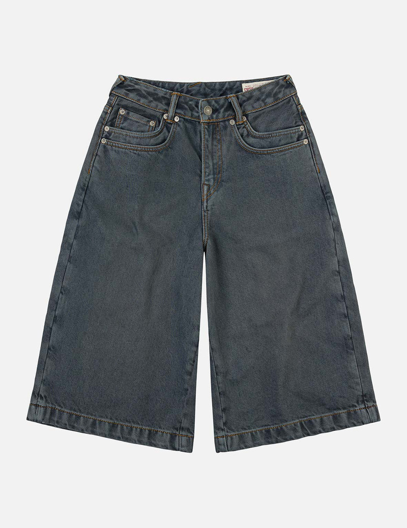 Multi-Pocket with Multi Logos Embroidery Cropped Jeans 4
