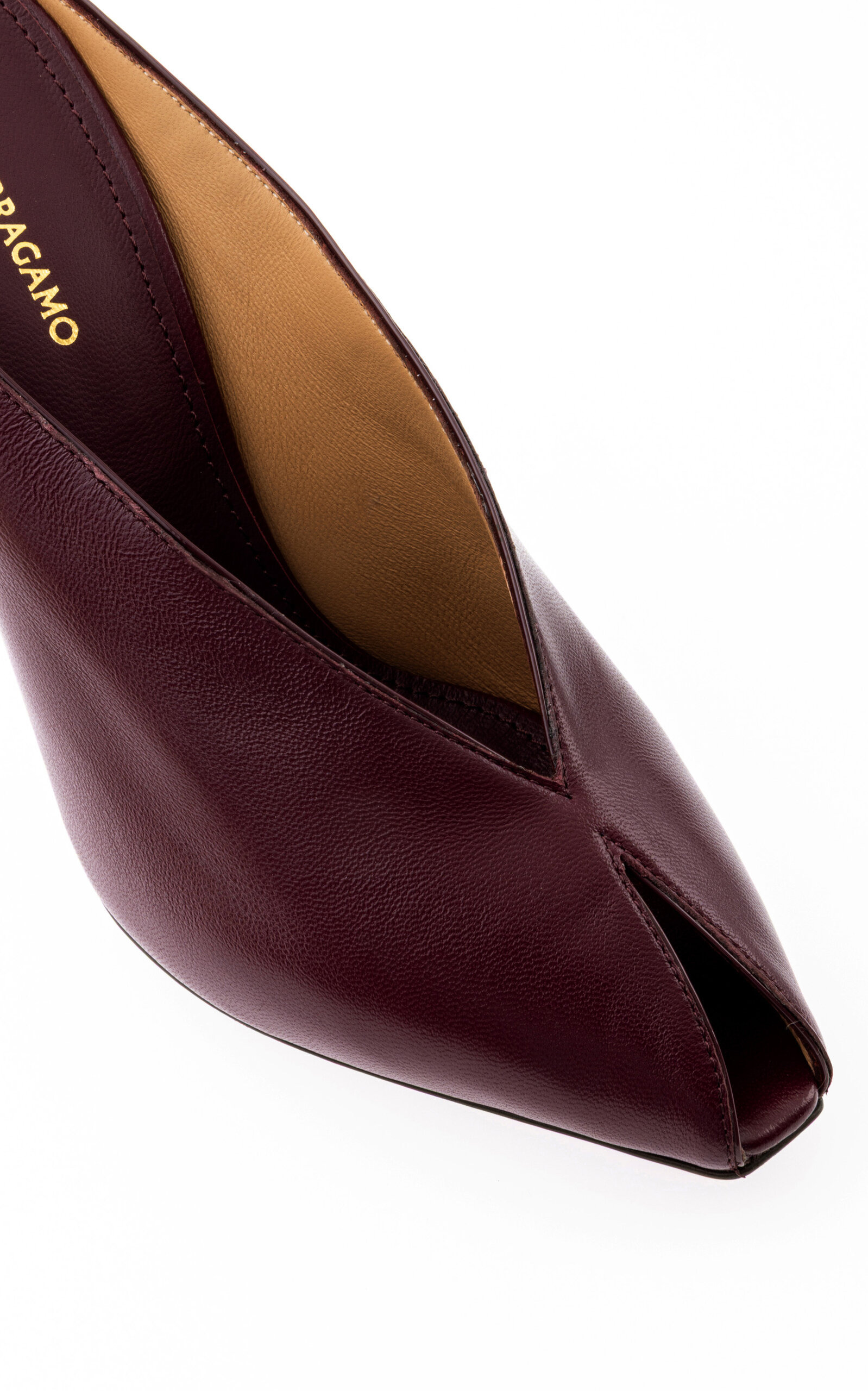 Alicia Leather Wedges Mules burgundy - 6