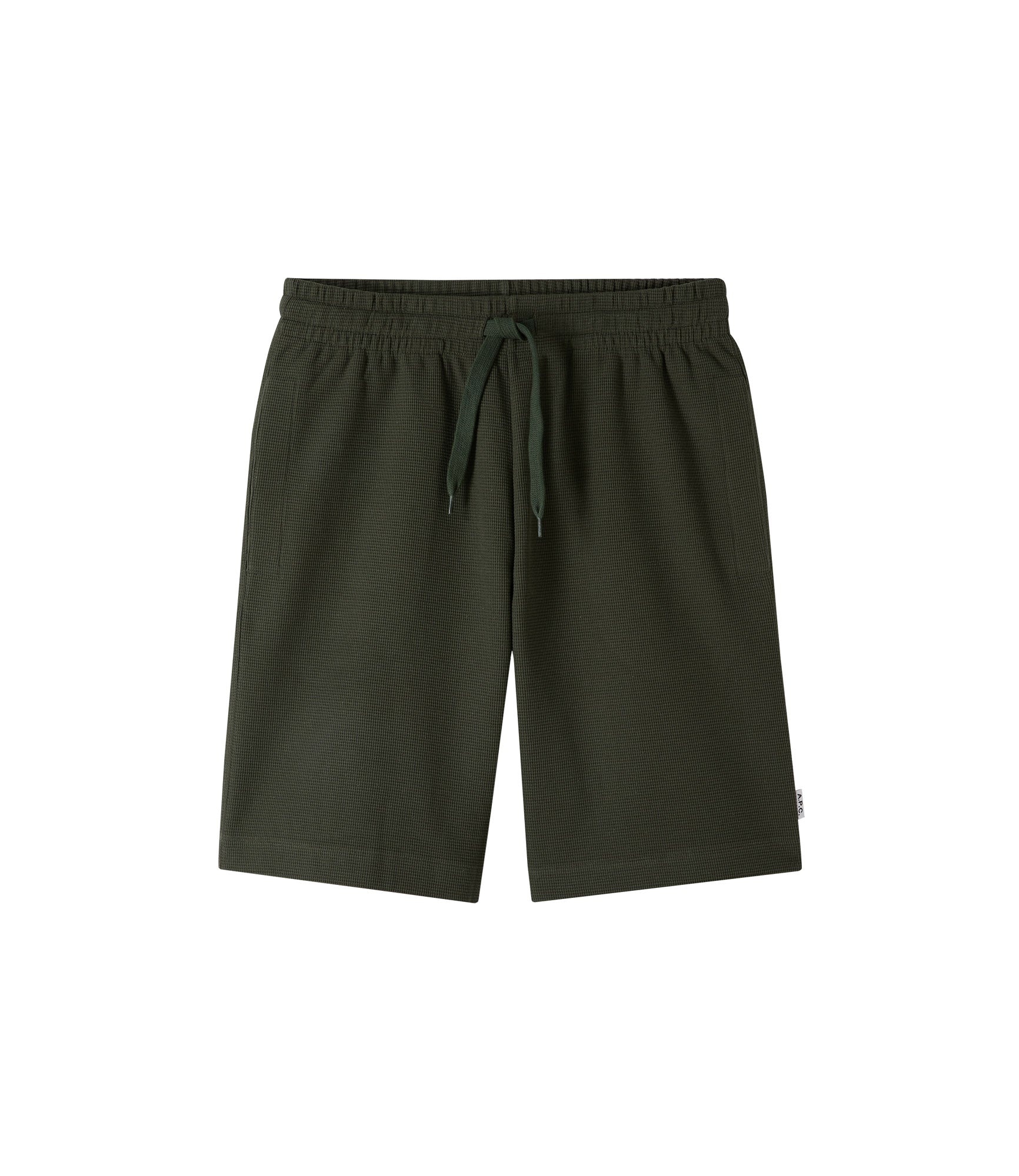 A.P.C. pleated cotton shorts - Green