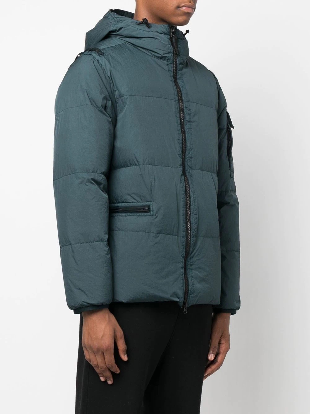 Compass-patch padded jacket - 3