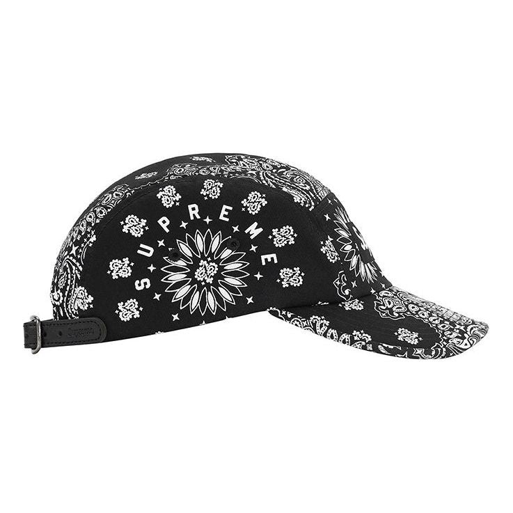 Supreme Bandana Camp Cap 'Black White' SUP-SS21-734 - 2