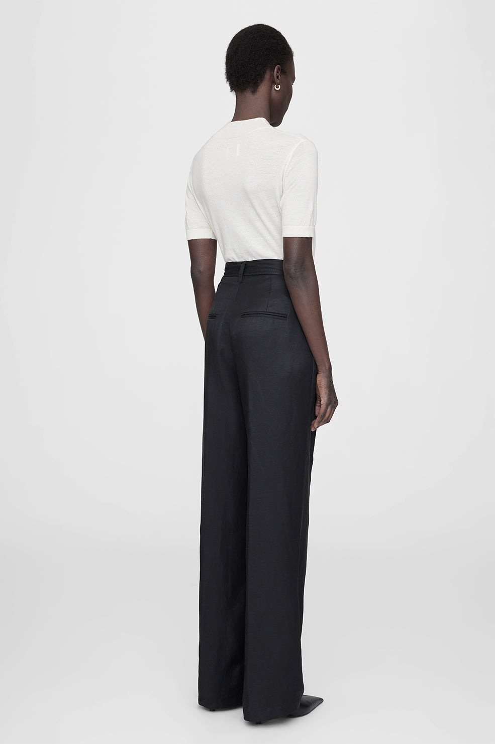 Carrie Pant - Black Linen Blend - 3
