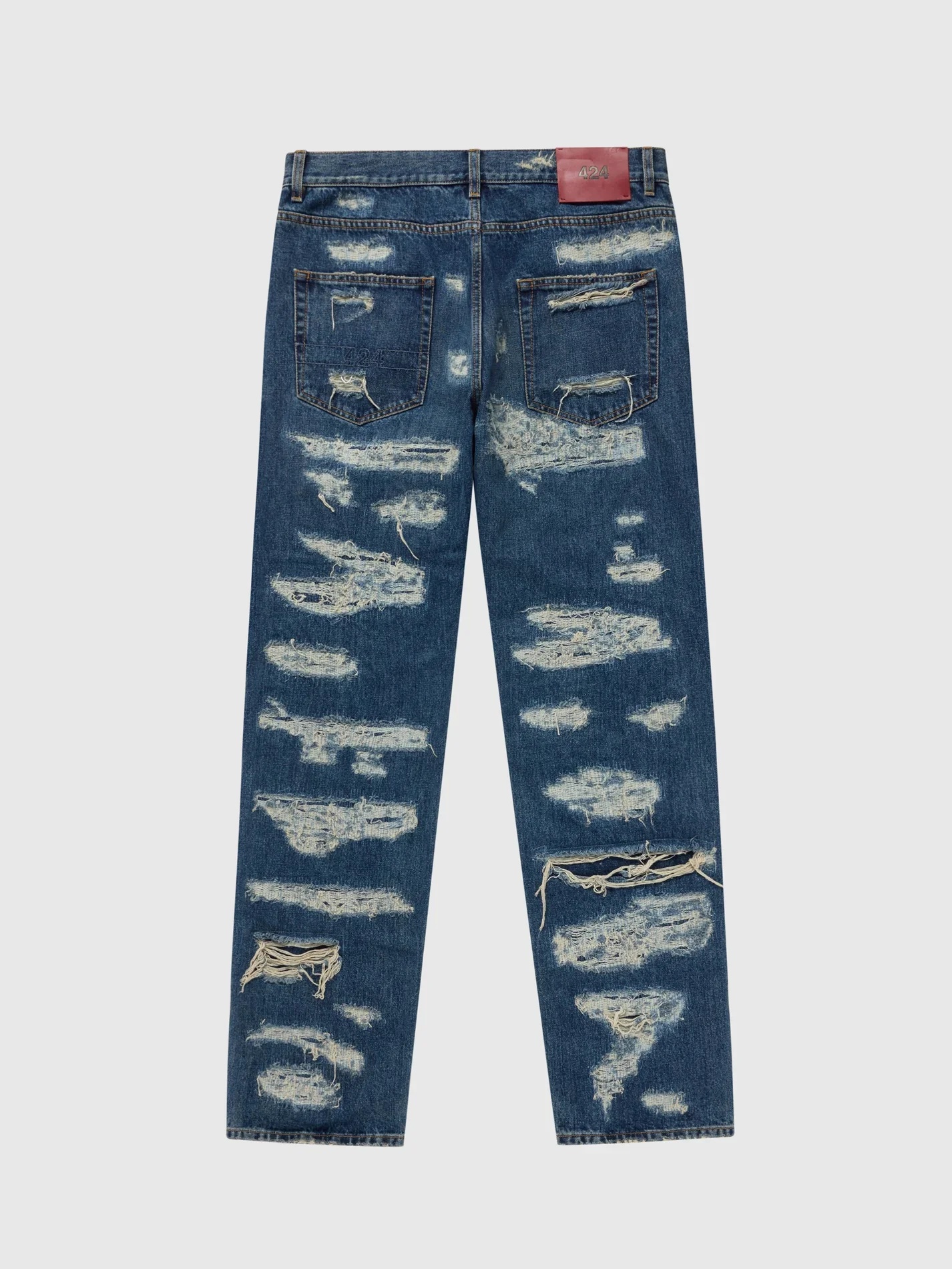 424 Ripped Denim In Blue - 2