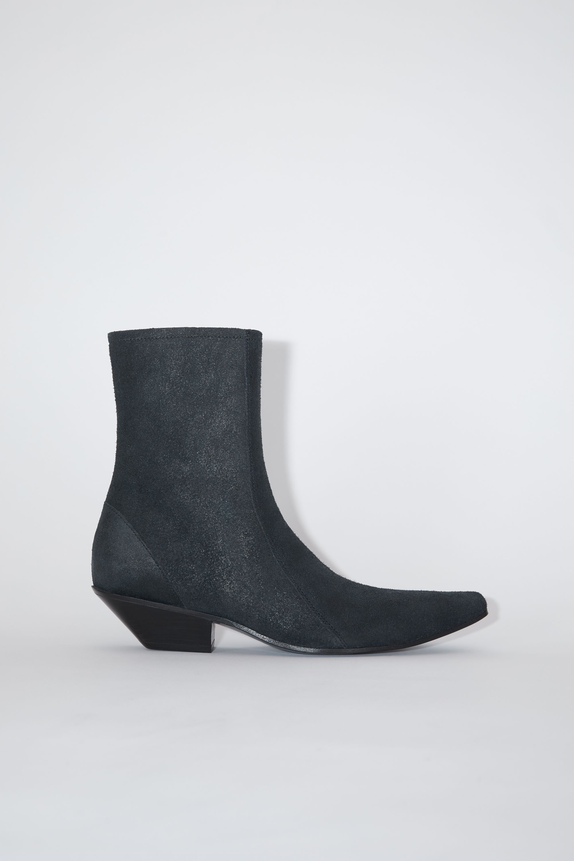 Leather ankle boots - Anthracite/black - 1