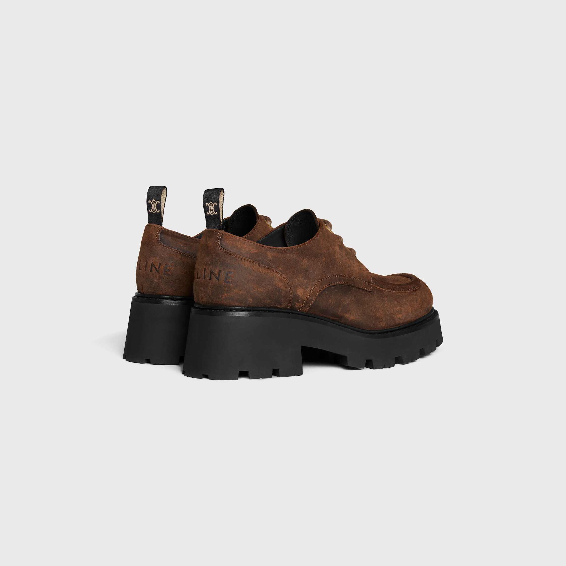 CELINE TRIOMPHE DERBIES  IN WAXED SUEDE CALFSKIN - 3