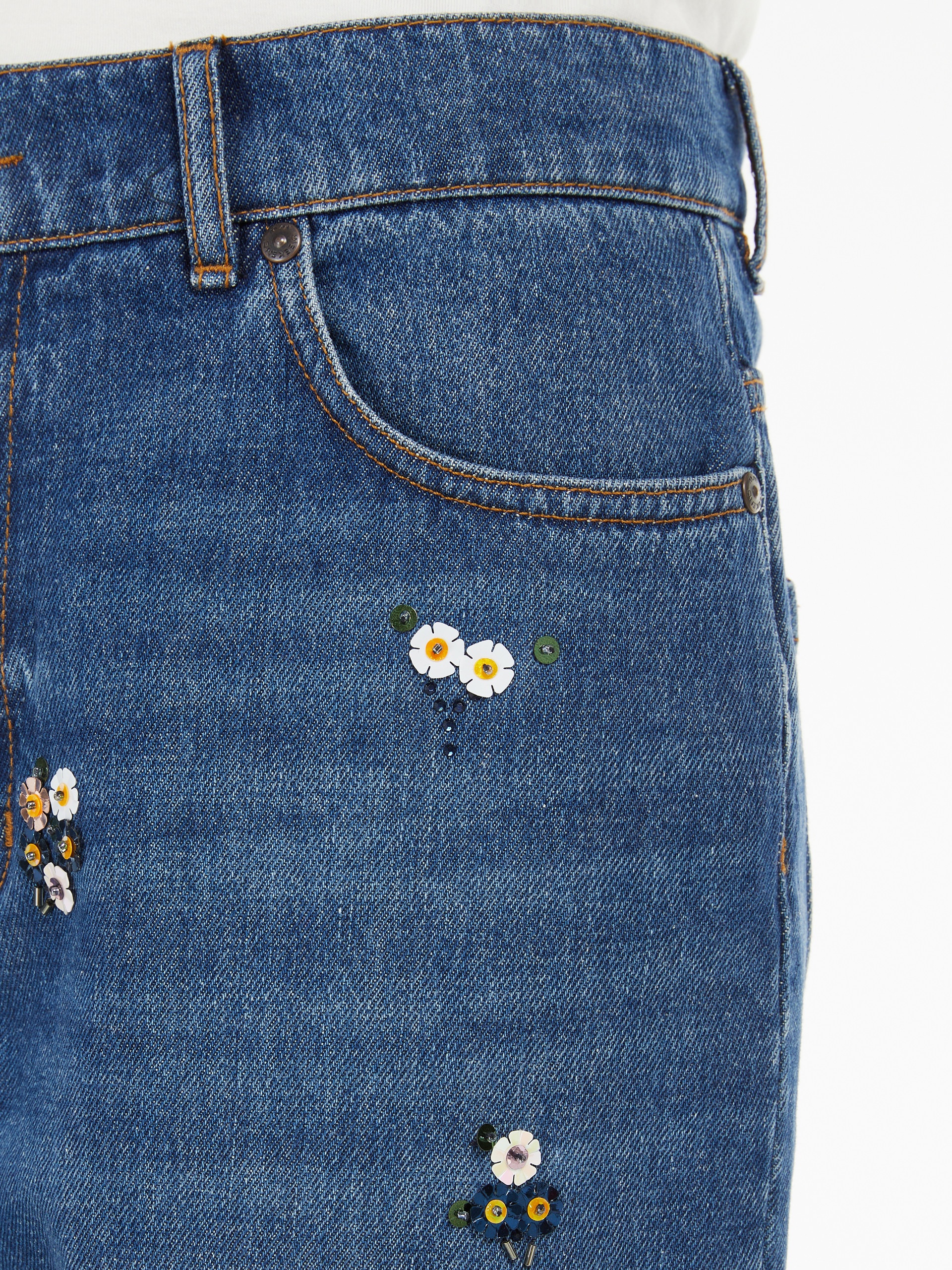 MANETTA Sequinned denim jeans - 5