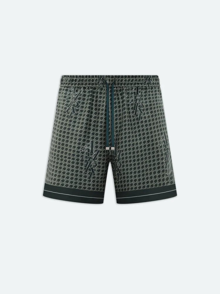 Staggard Houndstooth Silk Shorts - 1