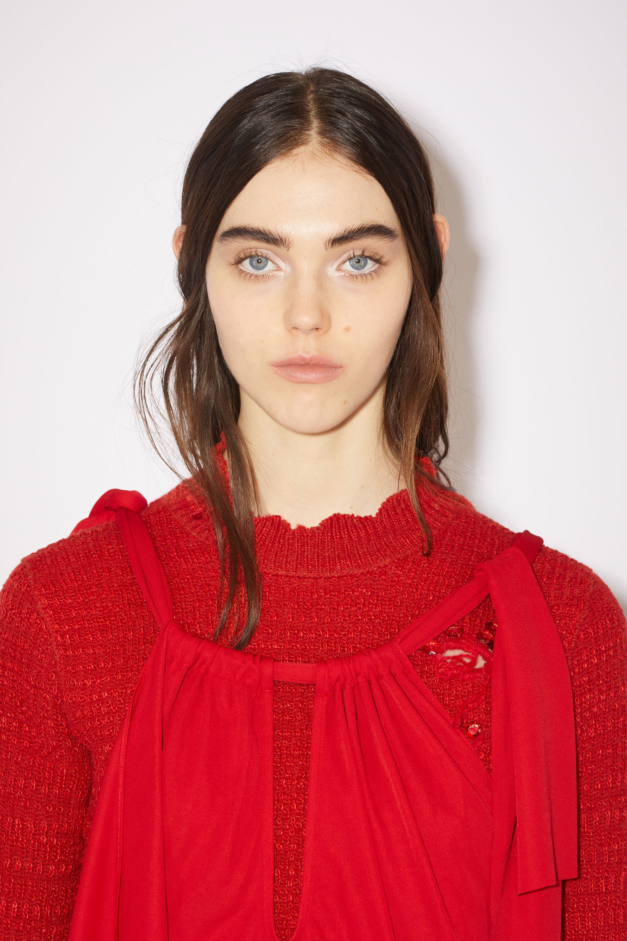 Knotted halterneck dress - Poppy Red - 6