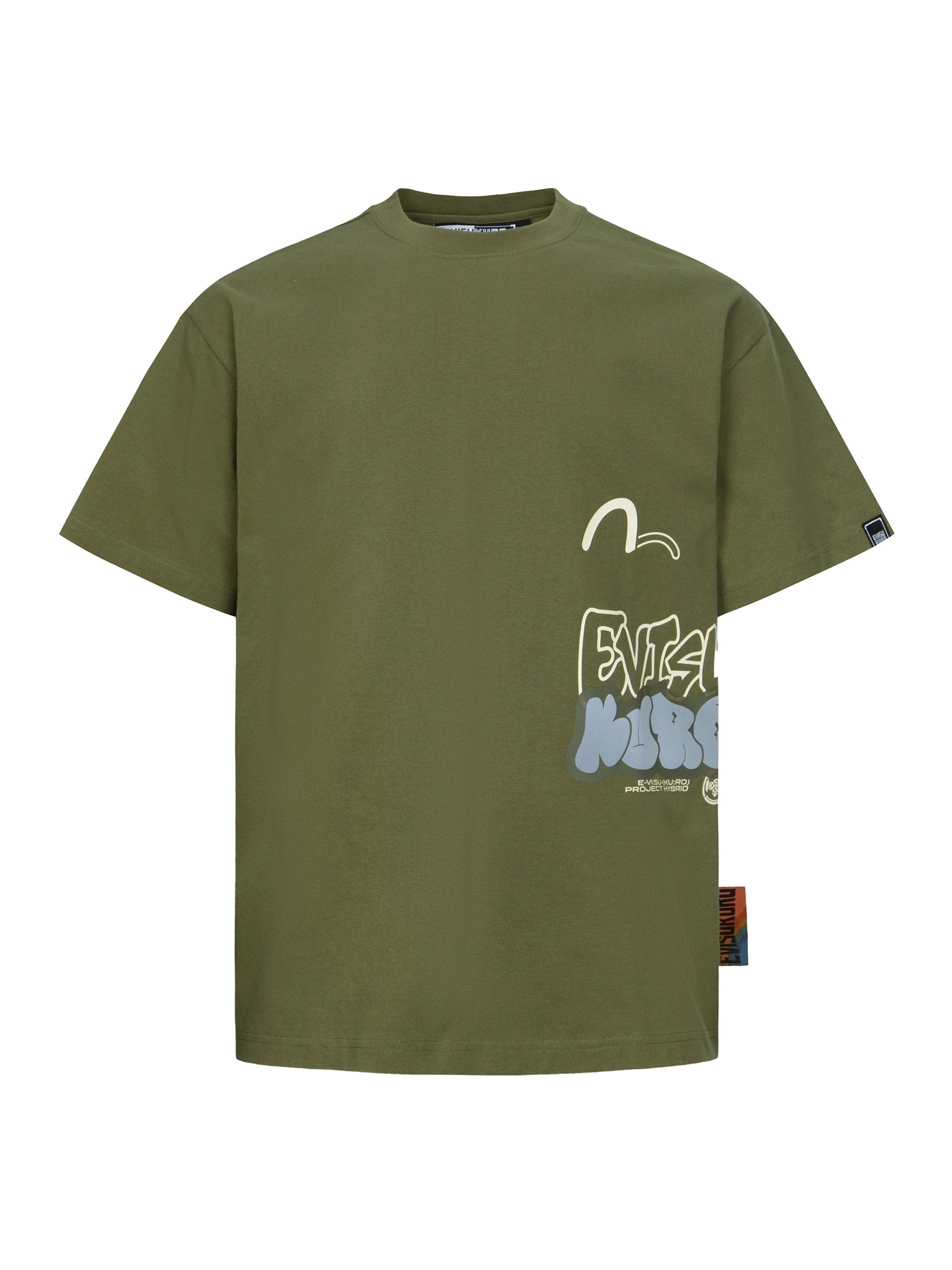 Seagull and Graffiti Logo Print Relax Fit T-Shirt - 11