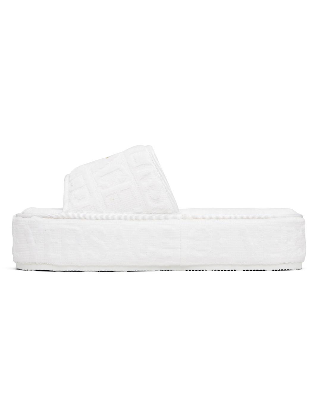 White 'Versace Allover' Slippers - 3