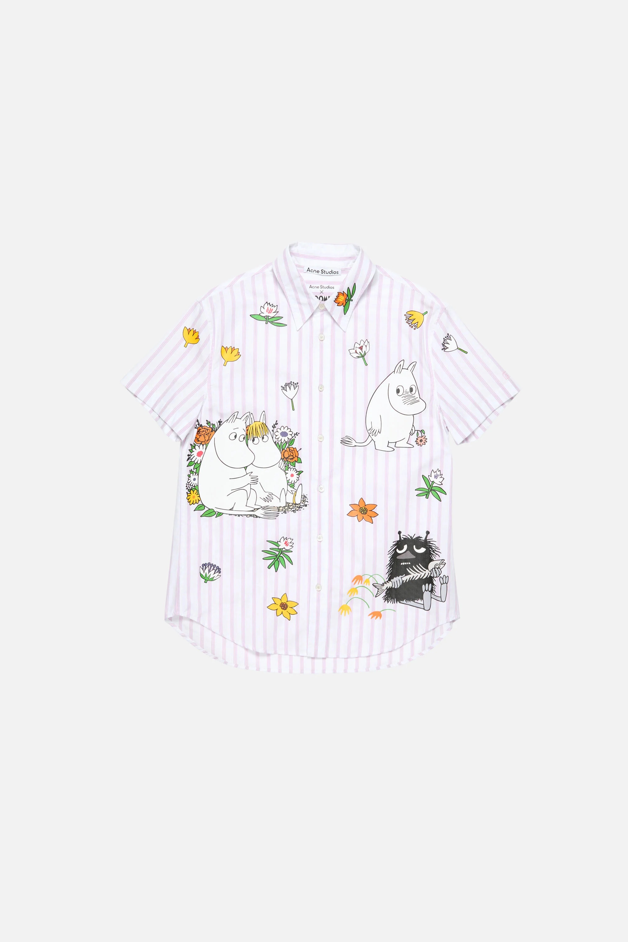 Short sleeve shirt Acne Studios x Moomin - White/Rose pink - 6