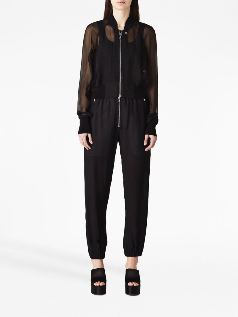 Rick Owens cropped silk bomber jacket outlook