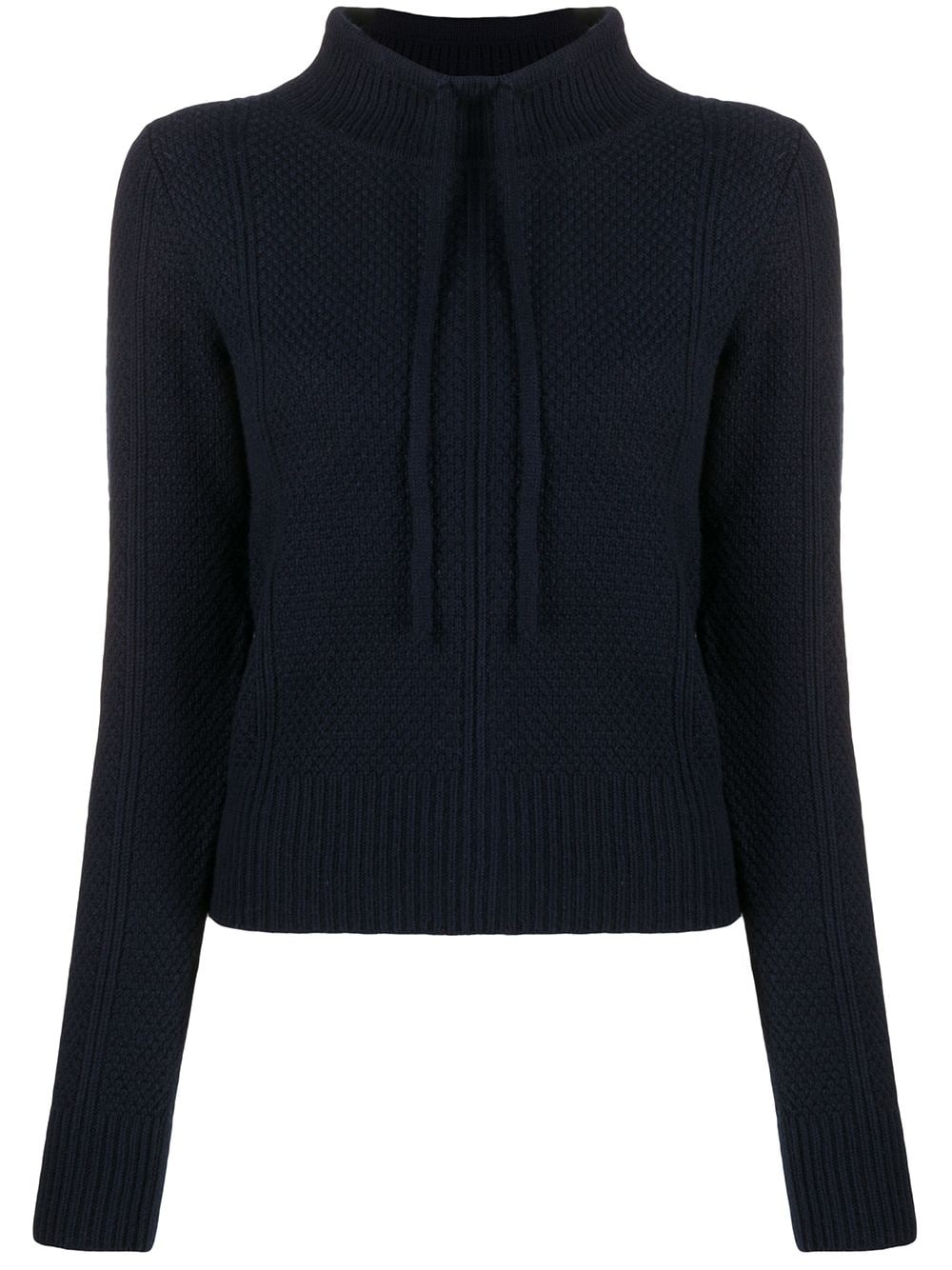 drawstring-neck jumper - 1