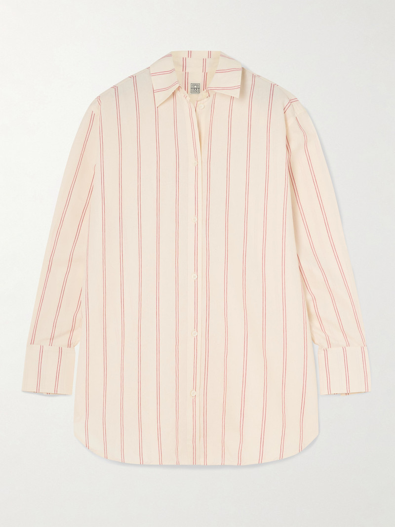 Striped Cotton And Silk-blend Shirt 1
