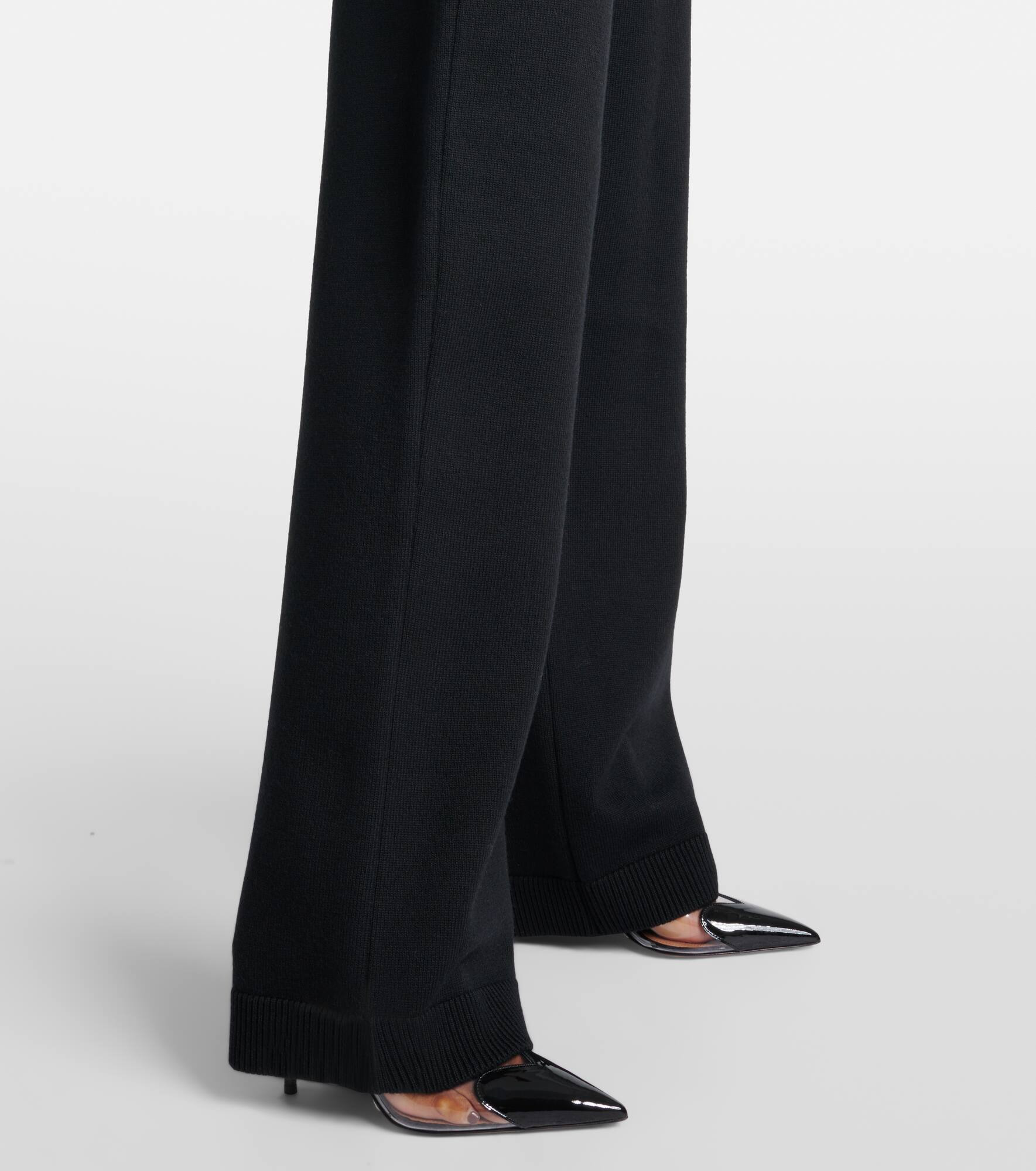 High-rise wool-blend straight pants - 5