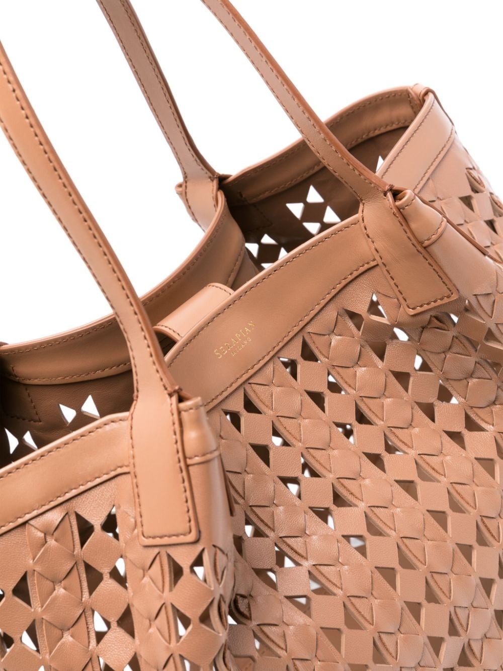 small Secret Mosaico leather tote bag - 8