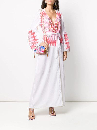 EMILIO PUCCI embroidered wrap maxi dress outlook