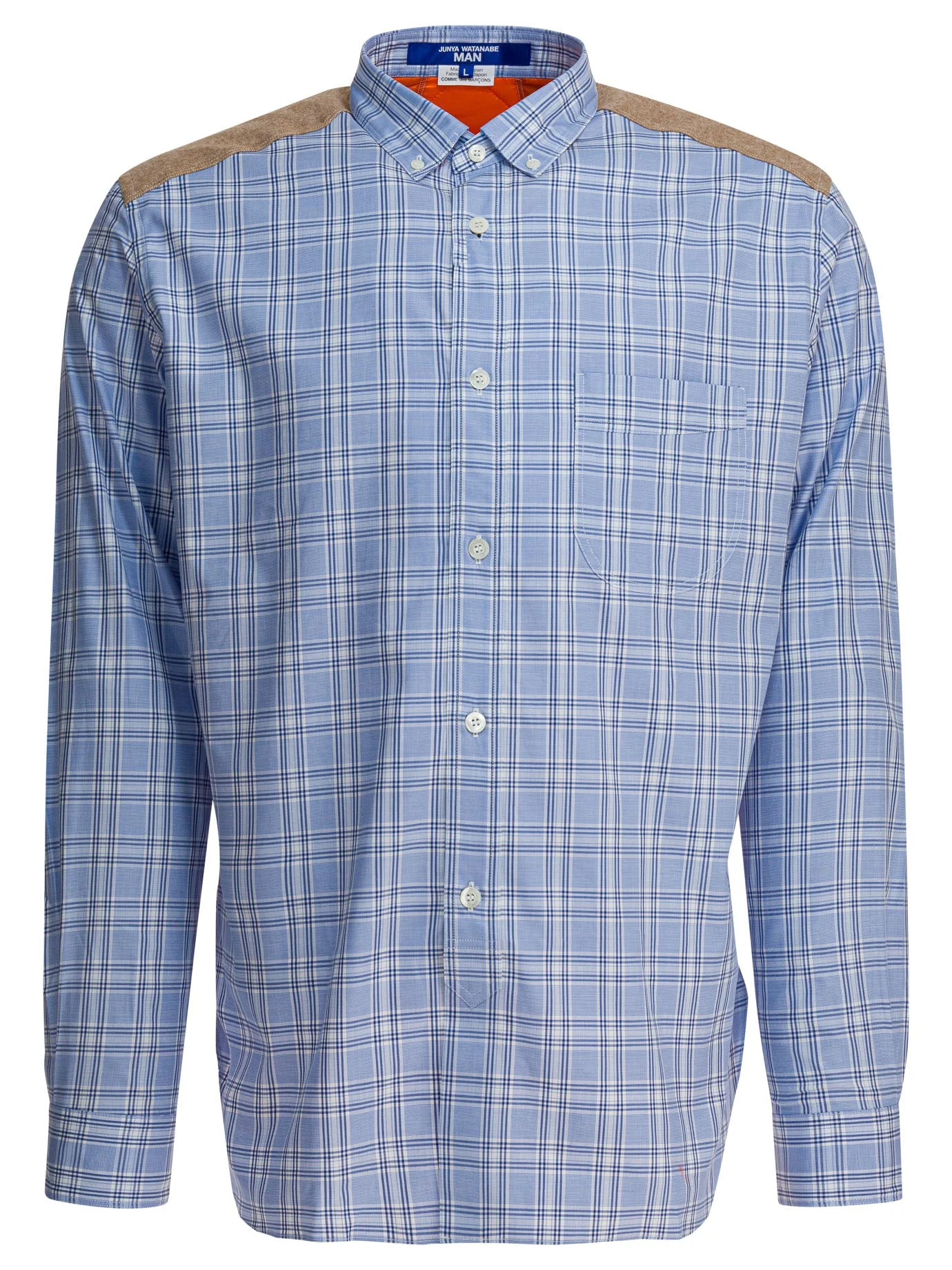 Junya Watanabe Man Check Shirt With Quilted Inserts - 1