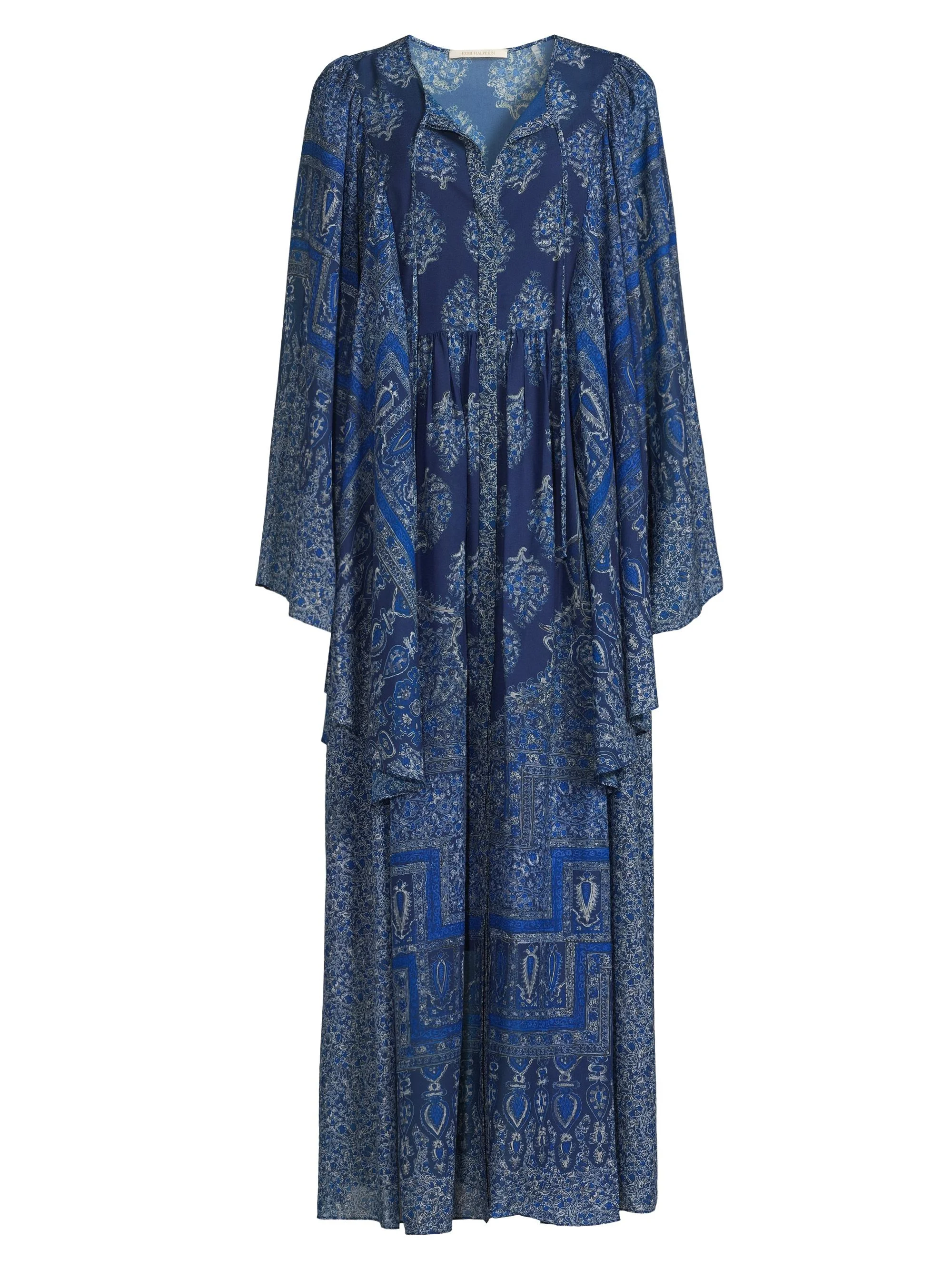 Women's Salem Chiffon Maxi Dress - Indigo Multi - 1