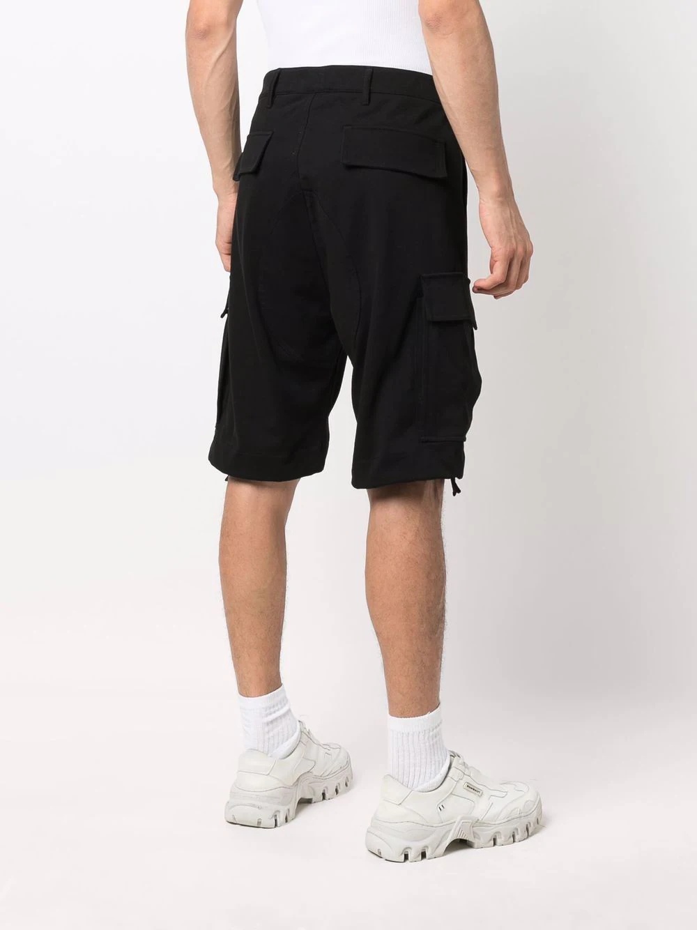 embroidered logo cargo shorts - 4