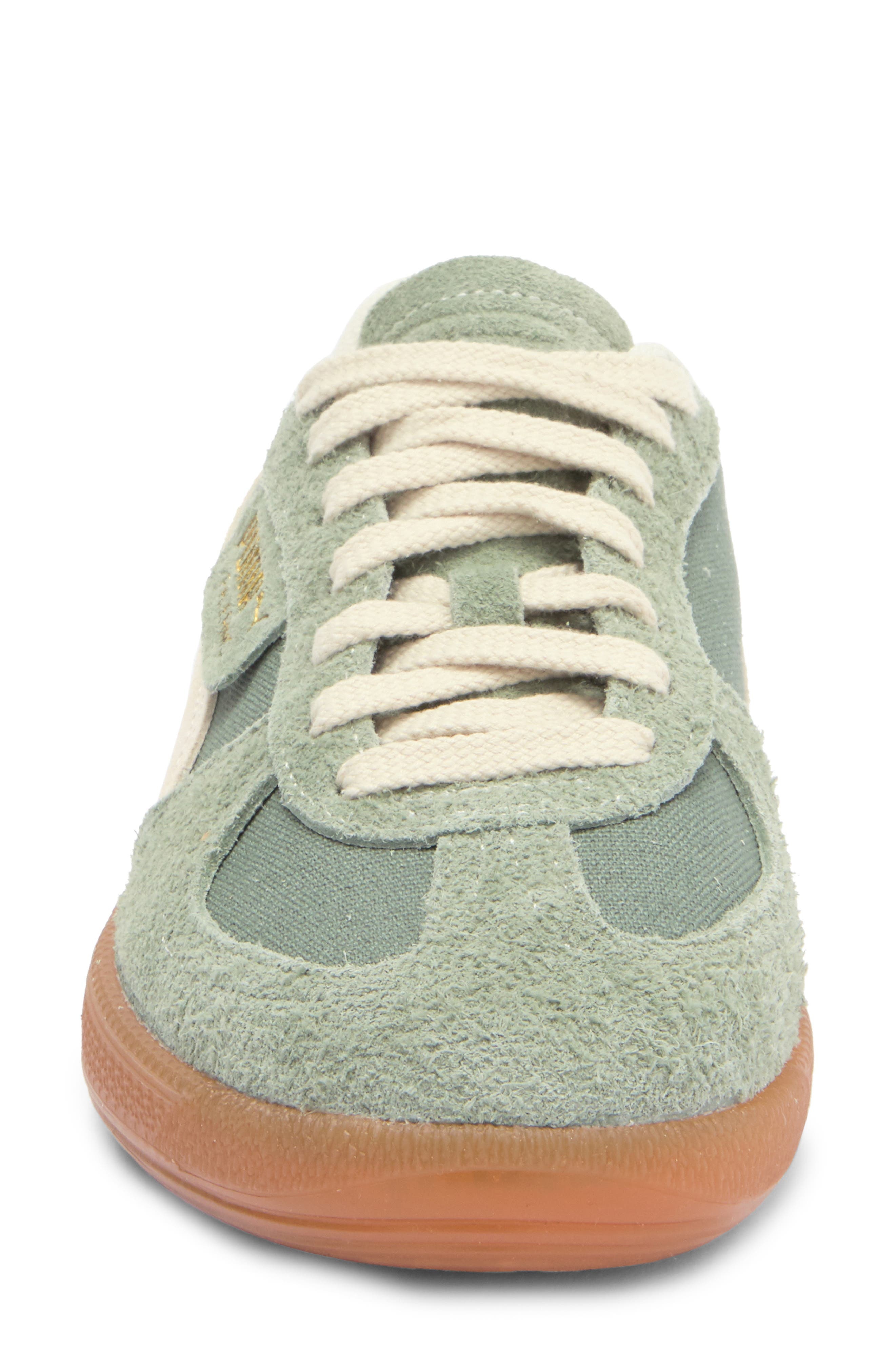 PUMA Palermo Vintage Sneaker in Green Moon-Alpine Snow at Nordstrom - 4