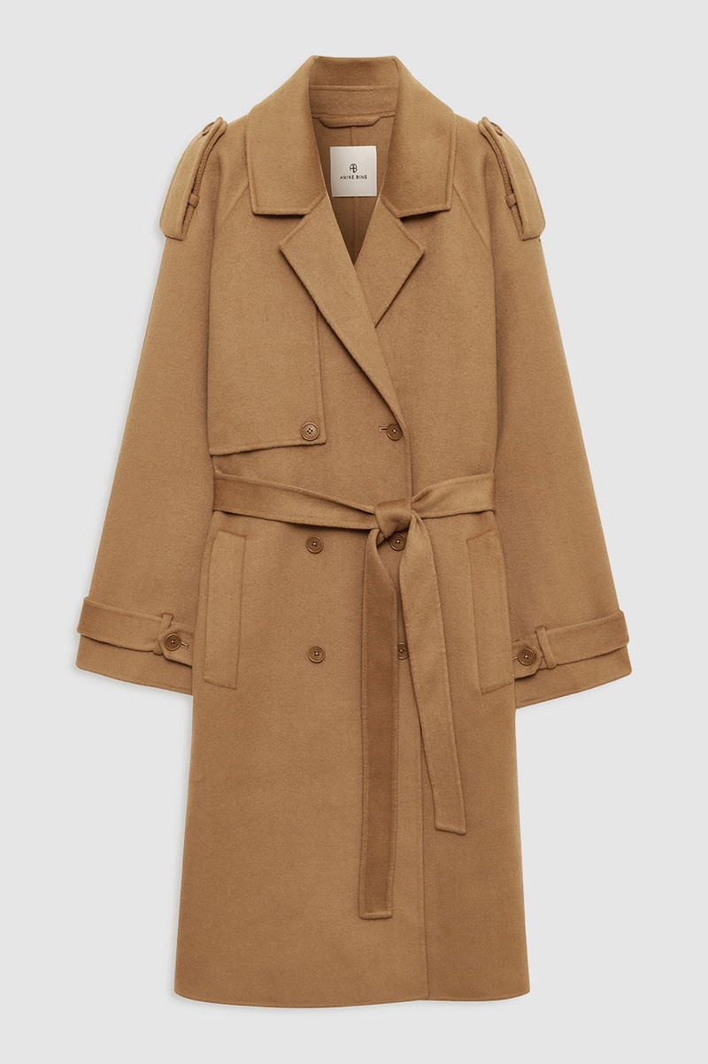 Rickie Maxi Trench - Camel Cashmere Blend 1