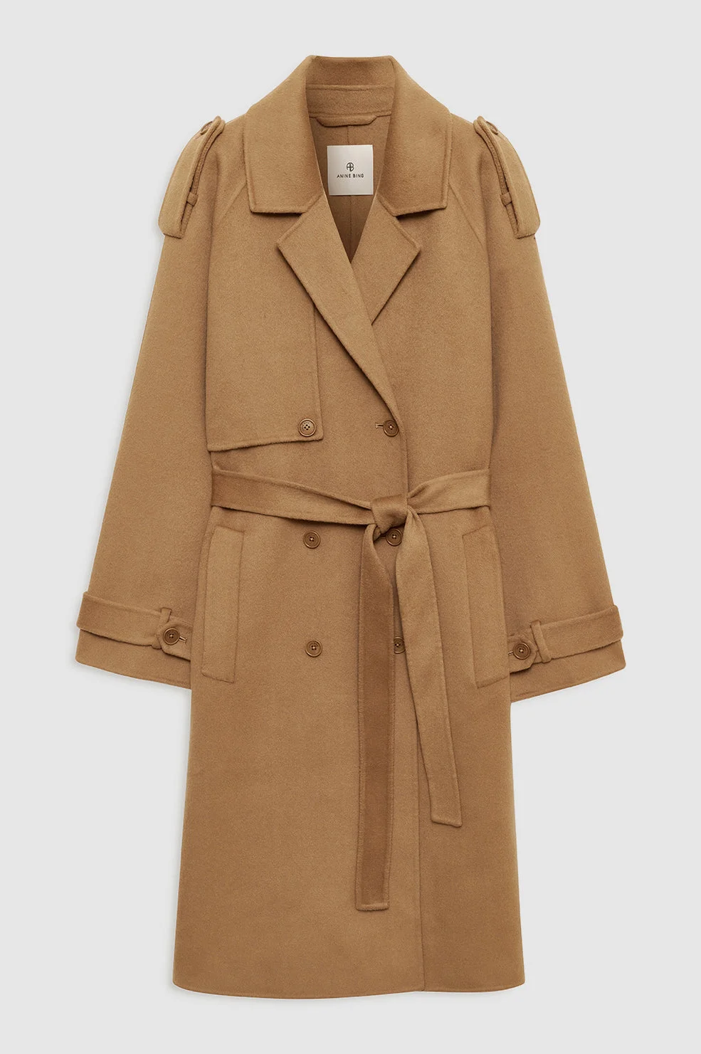 Rickie Maxi Trench - Camel Cashmere Blend - 1