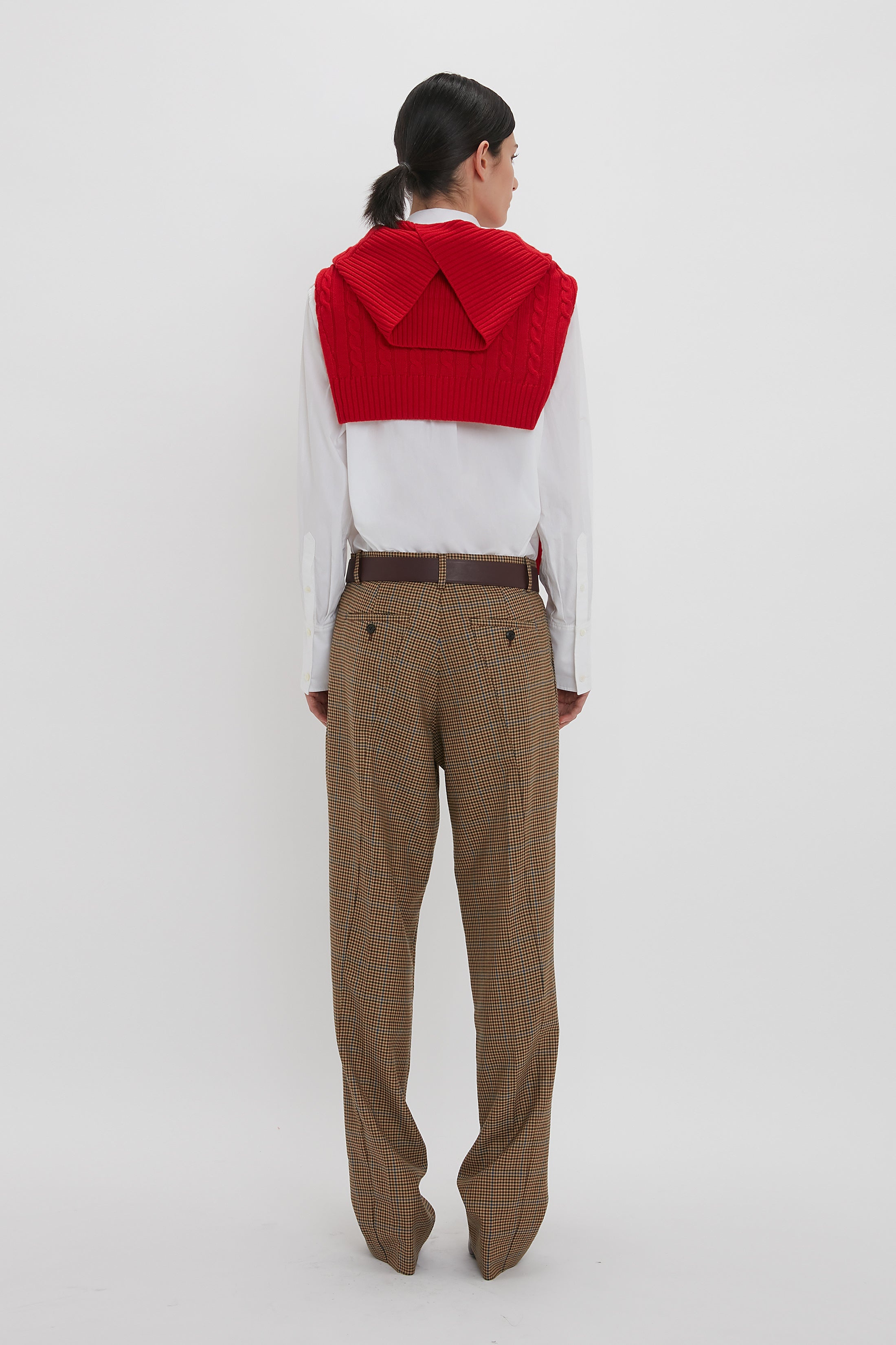 Asymmetric Chino Trouser In Tobacco - 4