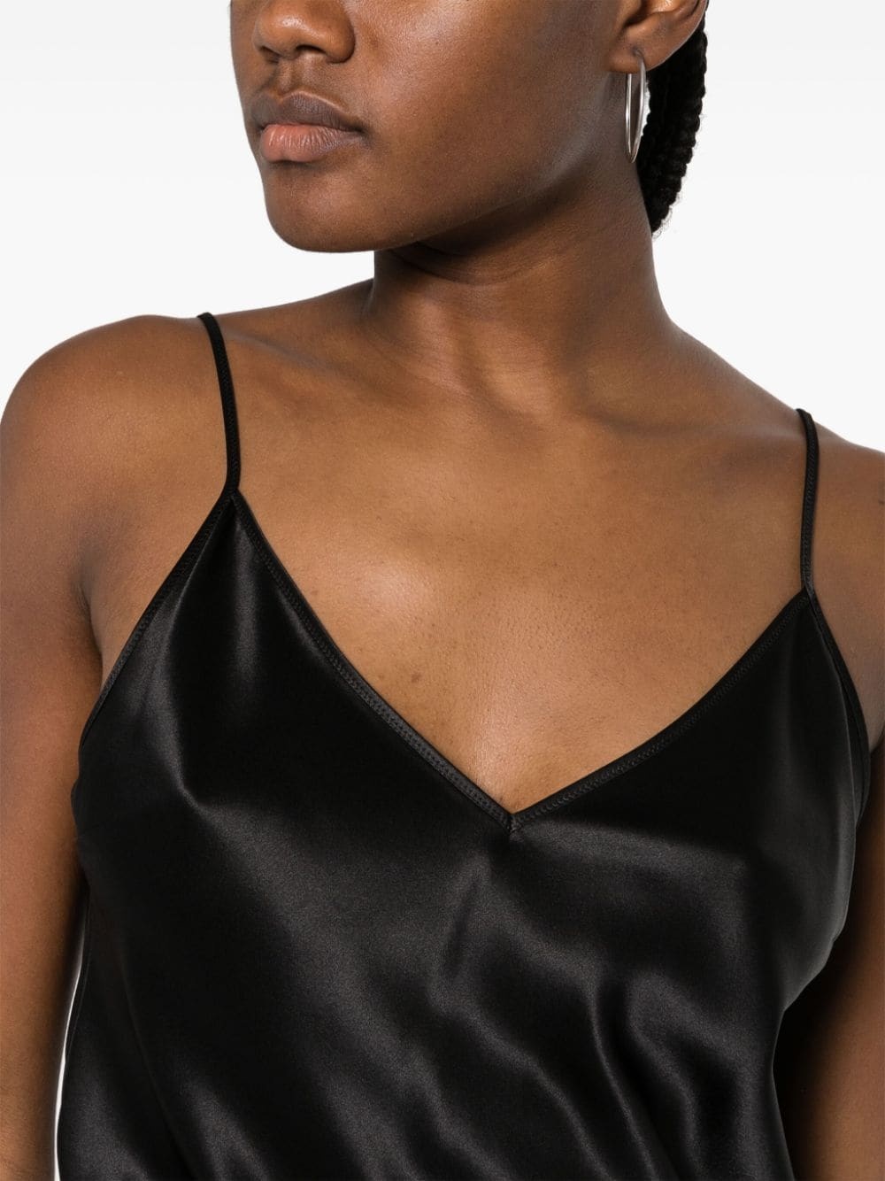 V-neck silk top - 5