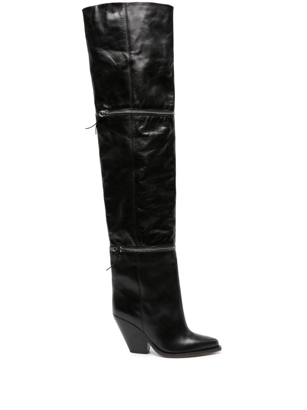 Lelodie 100mm thigh-high leather boots - 1