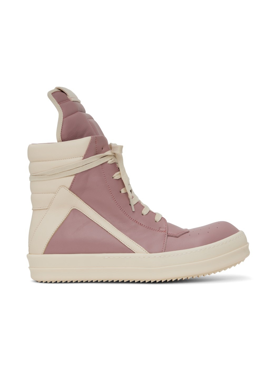 Pink & Off-White Geobasket Sneakers - 1