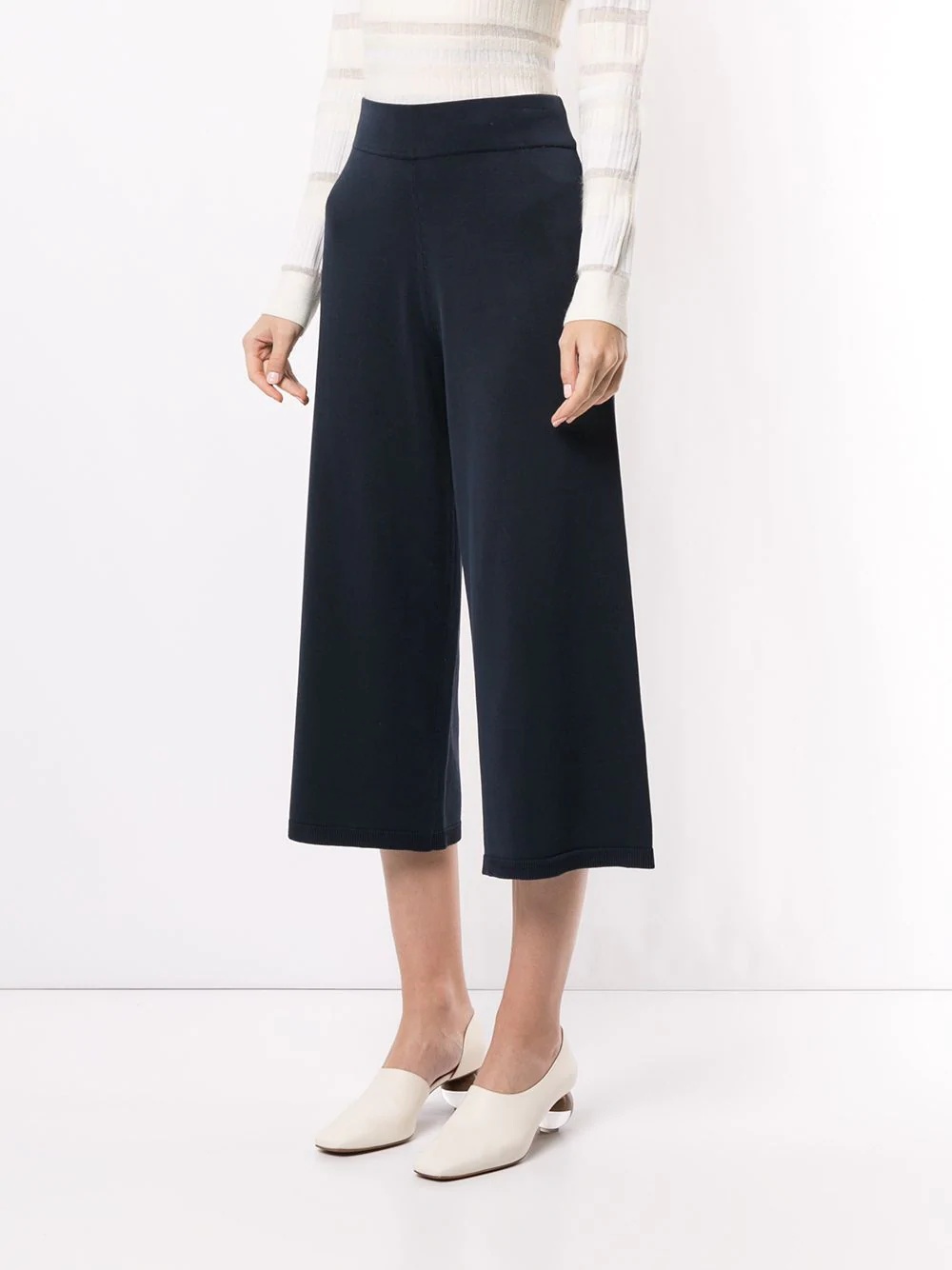 cropped wide-leg trousers - 3