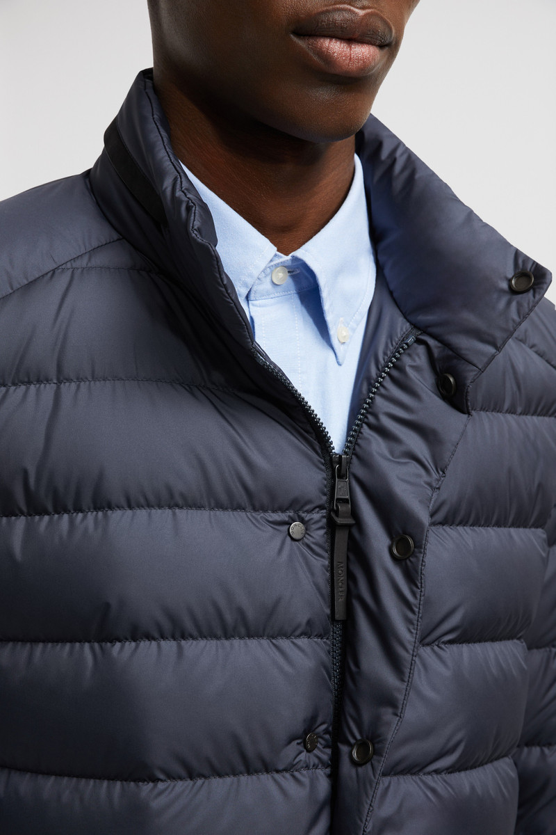 Carrelet Leather-Trimmed Down Blazer 7