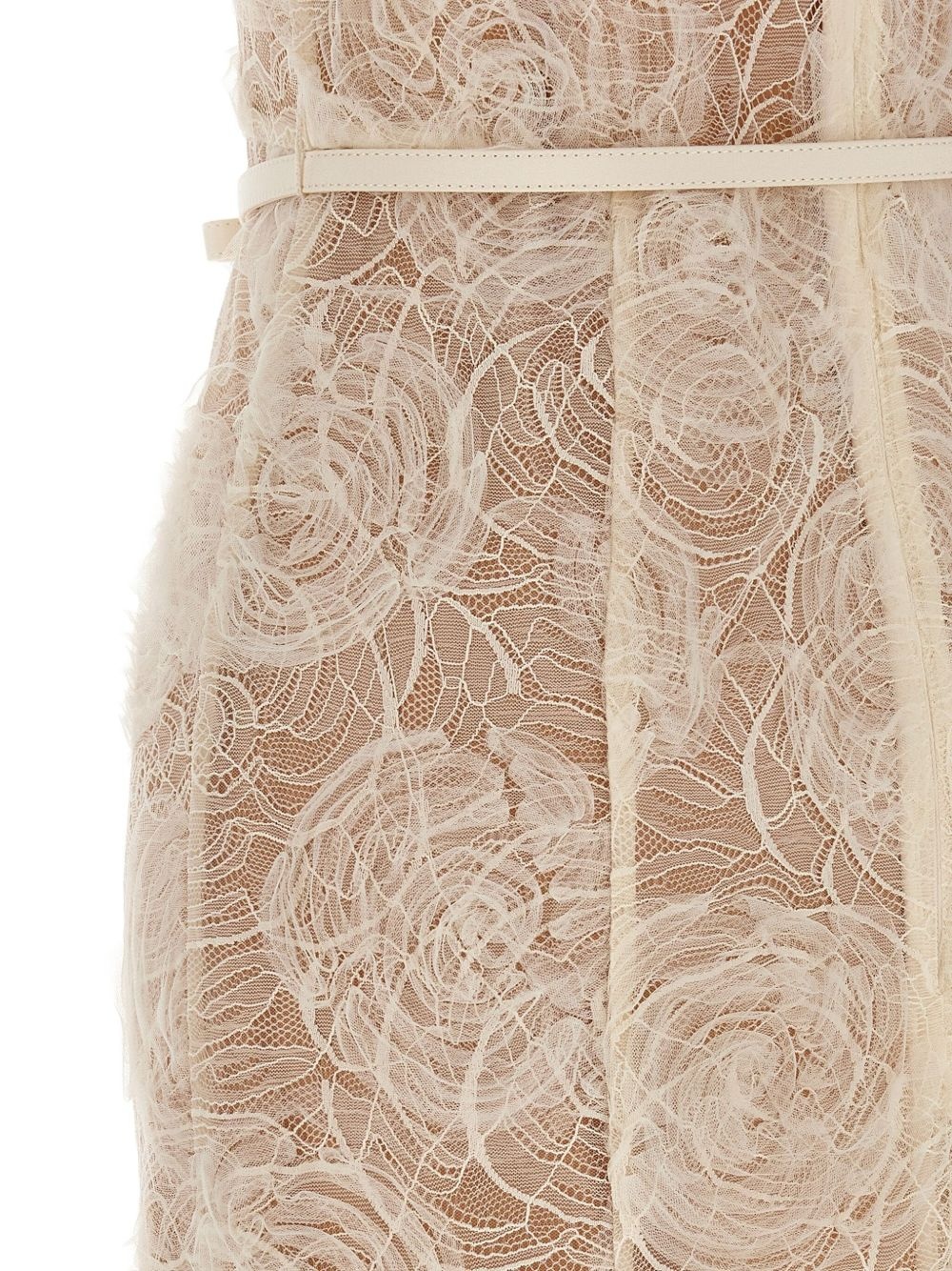 floral-lace midi dress - 4