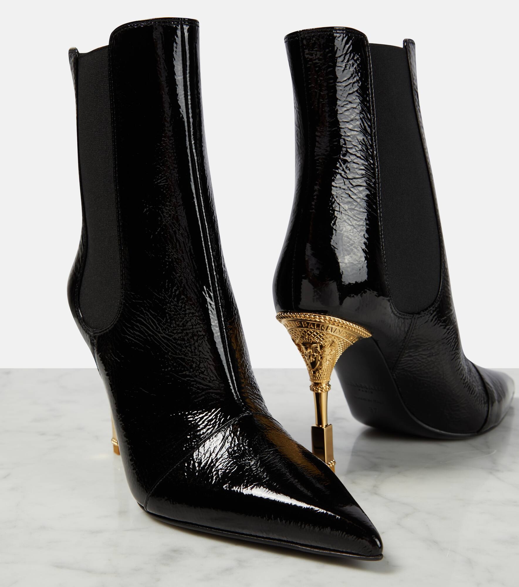 Patent leather ankle boots - 6