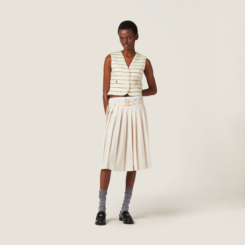 Miu Miu Single-breasted bouclé vest outlook