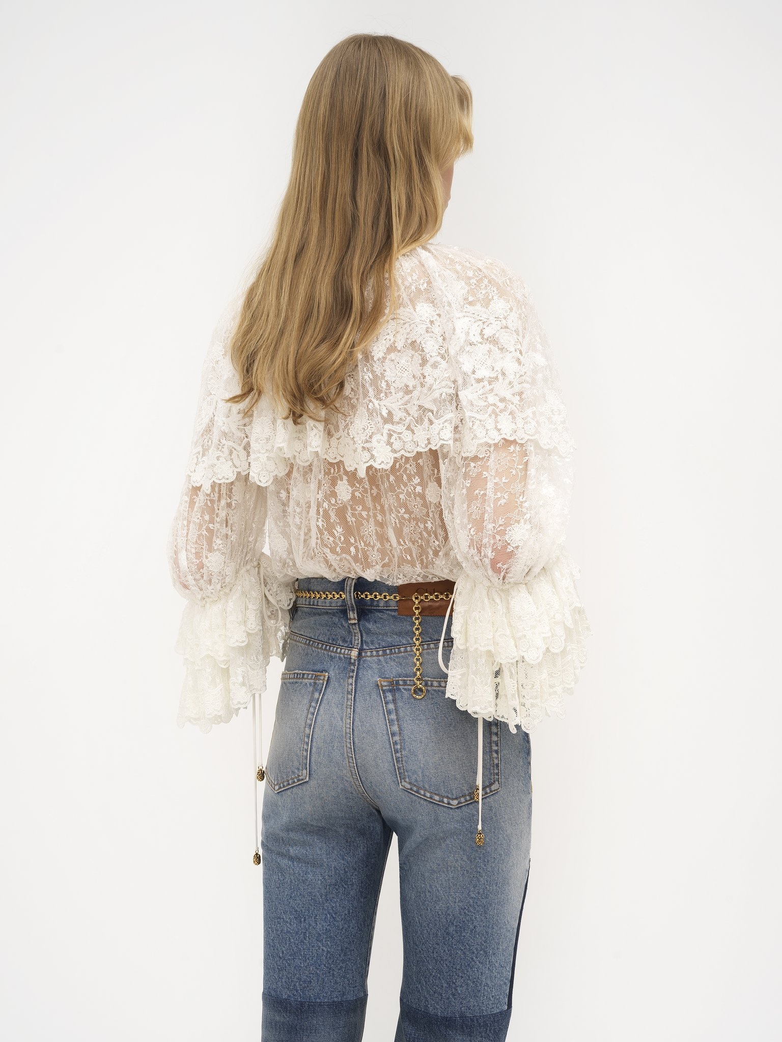 GATHERED TOP IN LACE - 6