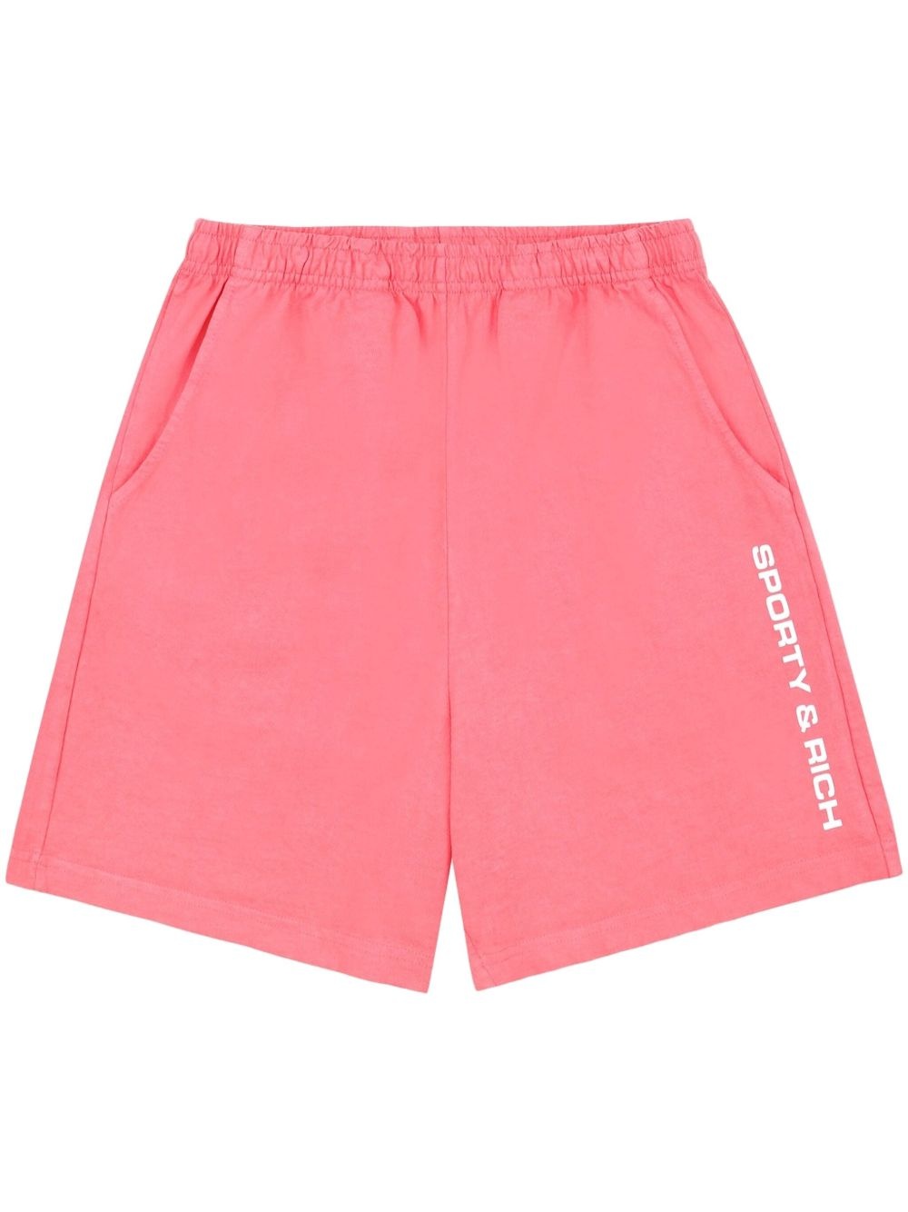 logo-print cotton trousers - 1