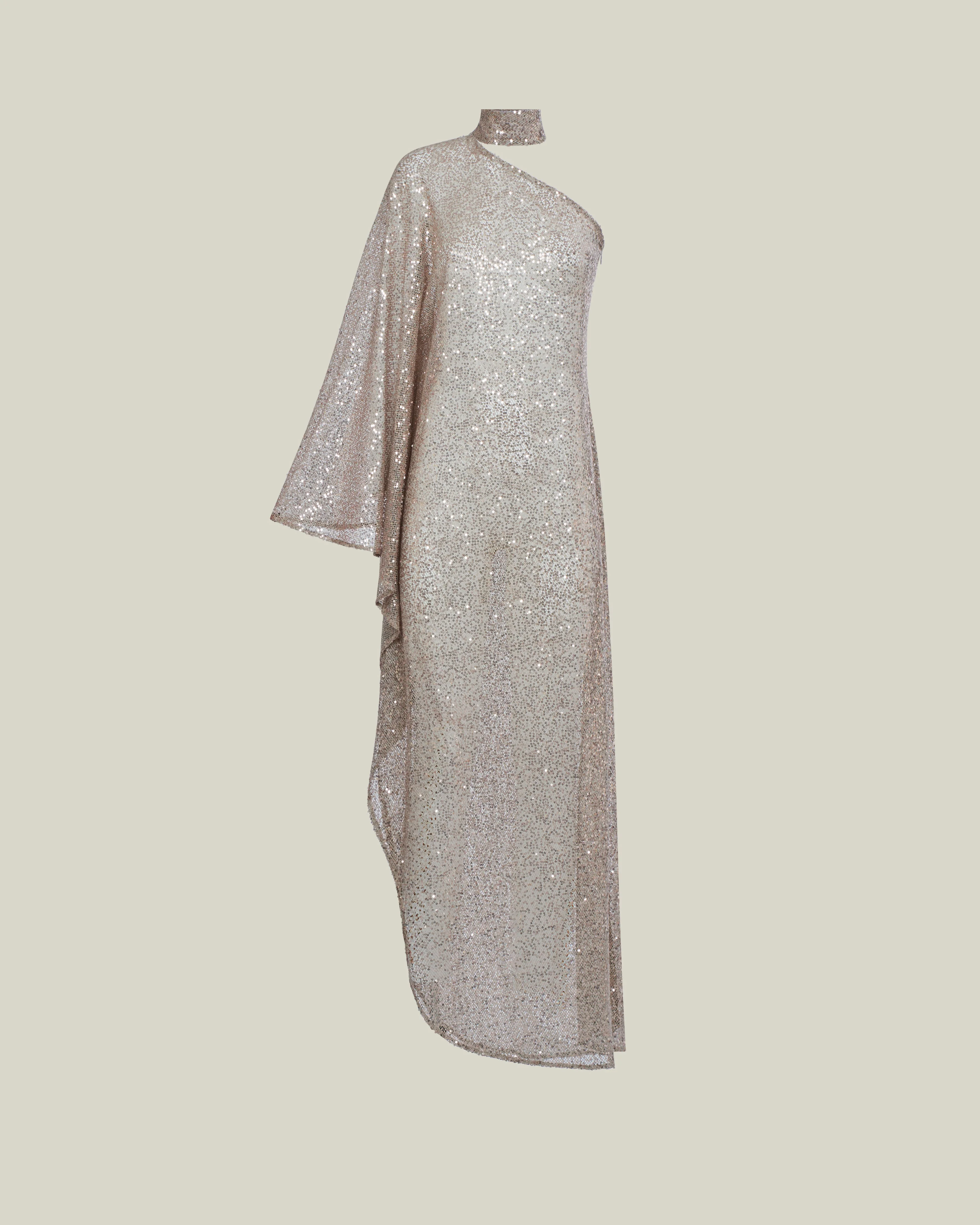 Ubud Disco Dress in White Sand - 1
