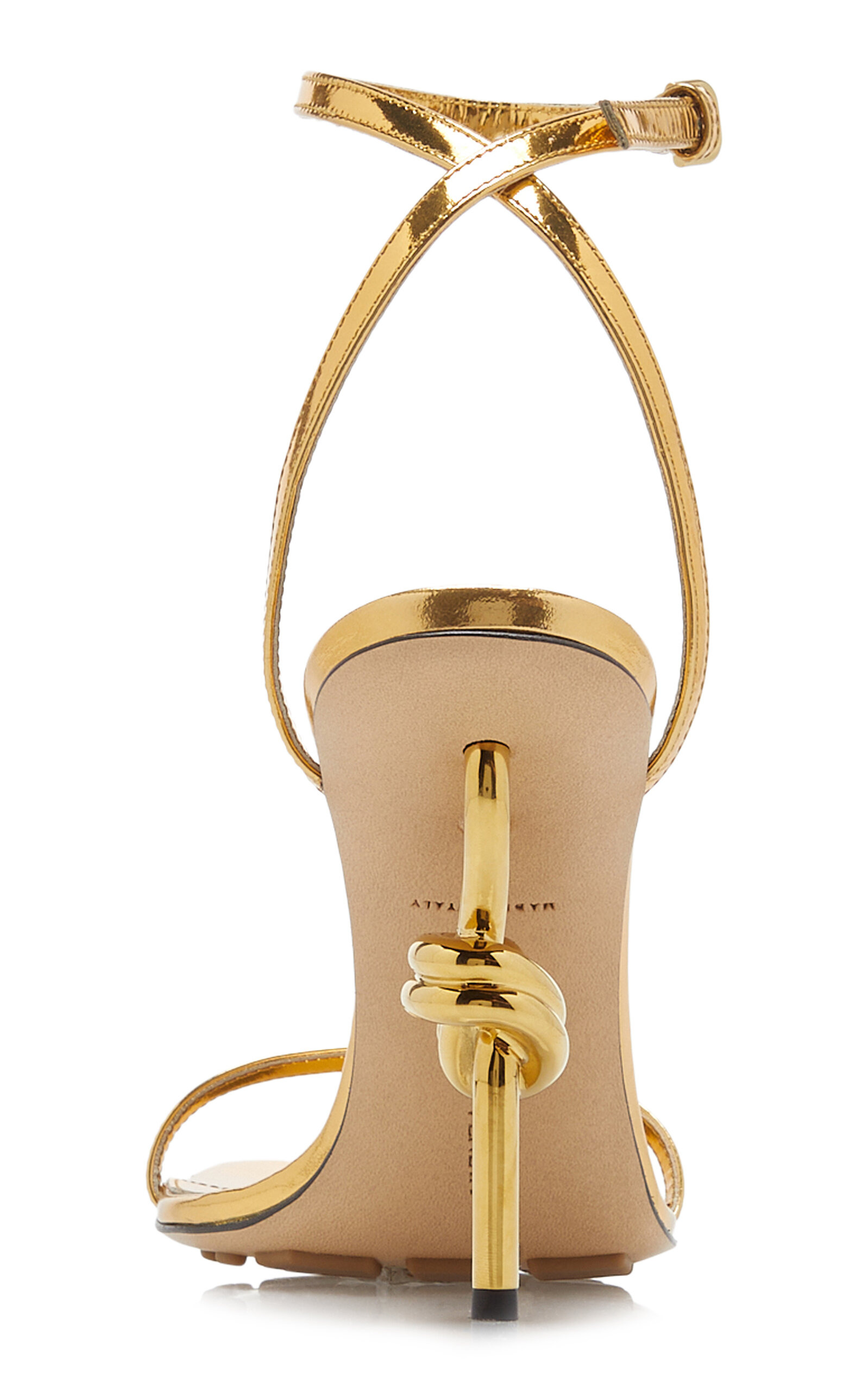 Knot Metallic-Leather Sandals gold - 4