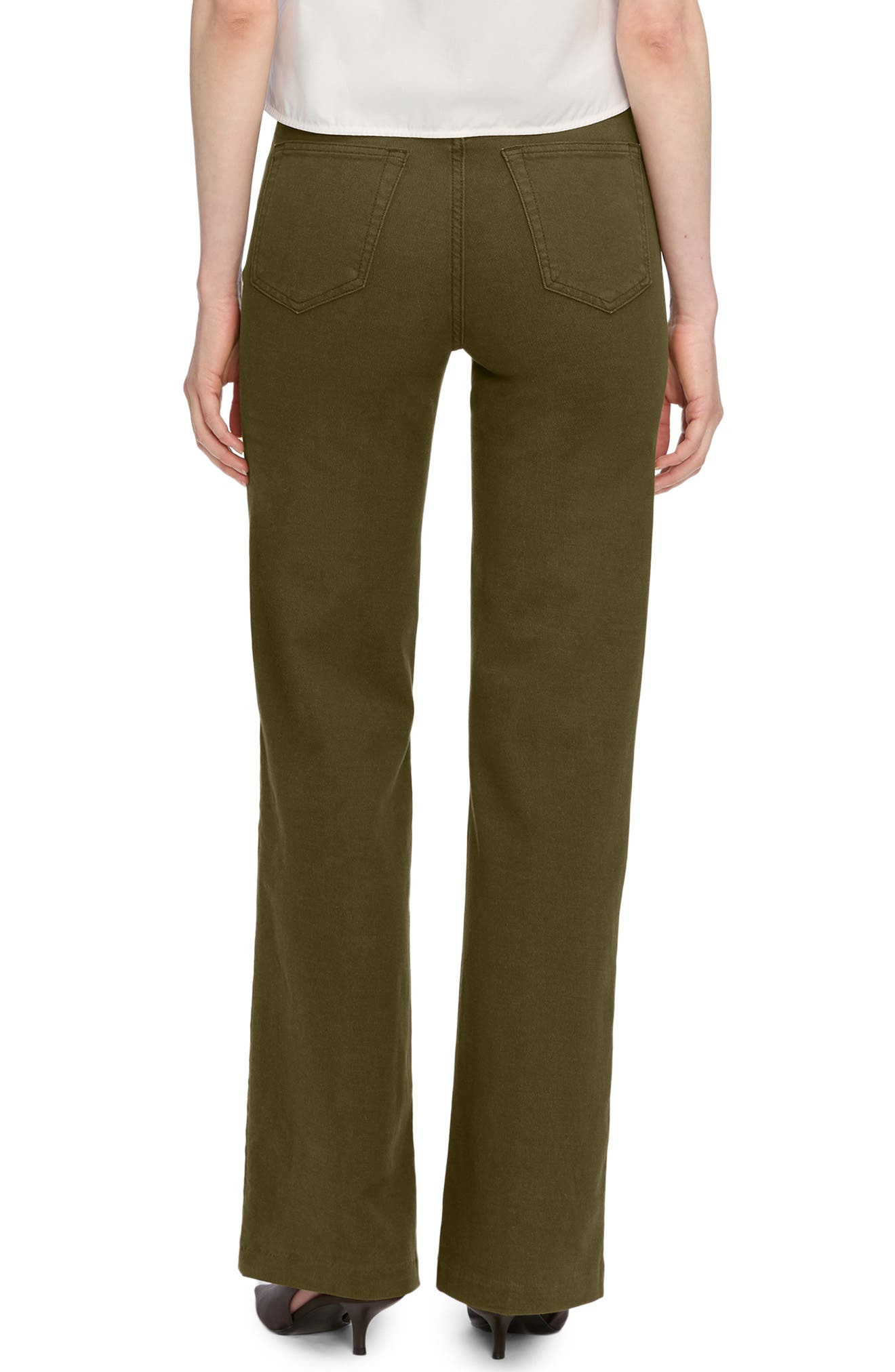 FRAME The Refined Straight Leg Pants in Tree Moss at Nordstrom - 2