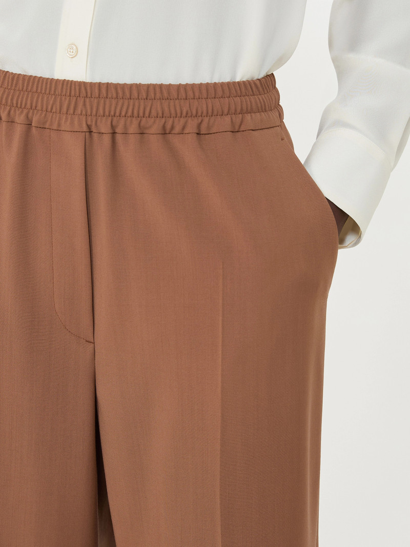 MALLO Pure woollen cloth trousers - TOBACCO 5