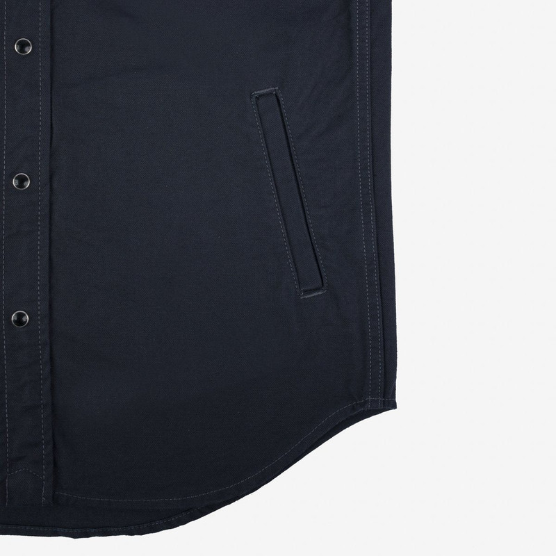 IHSH-381-BLK 9oz Military Serge CPO Shirt Black 8