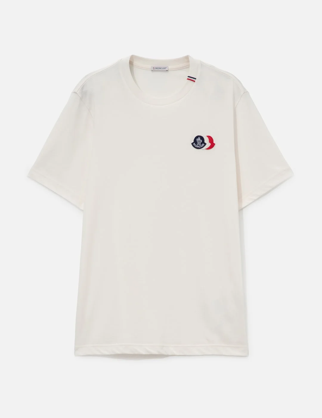 EMBROIDERED TRICOLOR LOGO COTTON T-SHIRT - 1