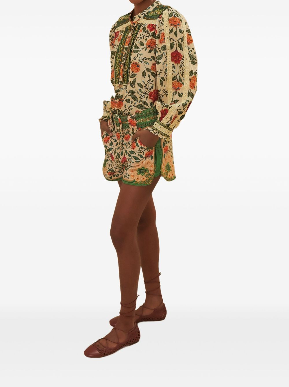 floral-print shorts - 3