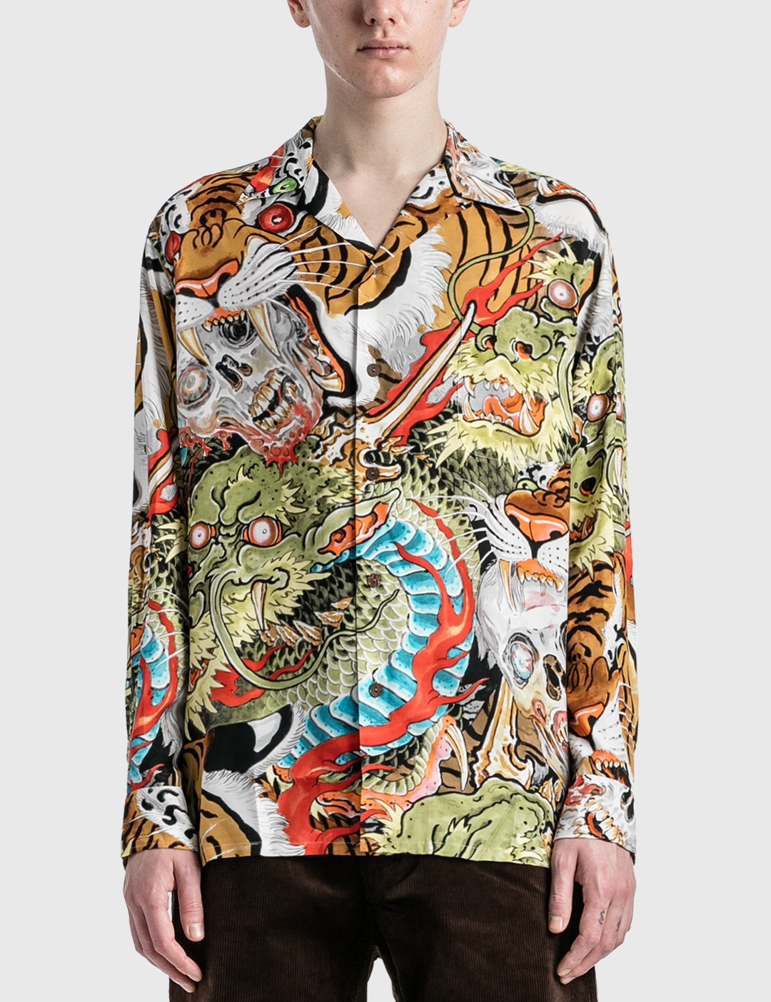 + Tim Lehi Camp-Collar Printed Voile Shirt - 5