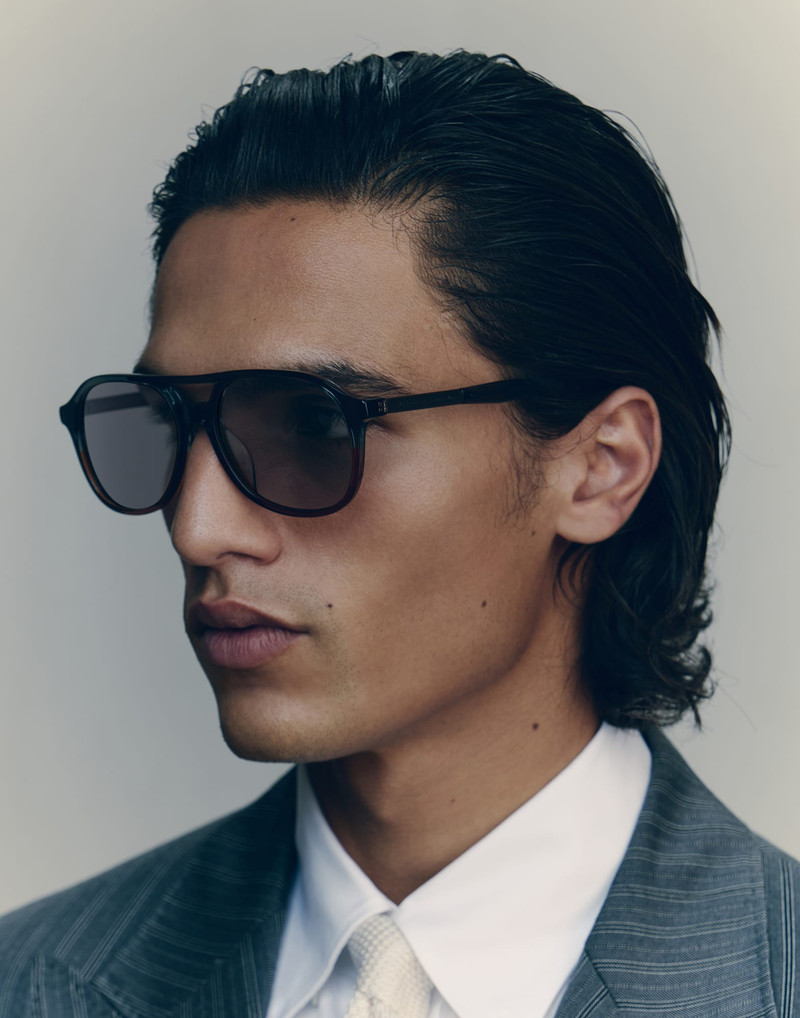 Acetate aviator sunglasses with polarized lenses 4