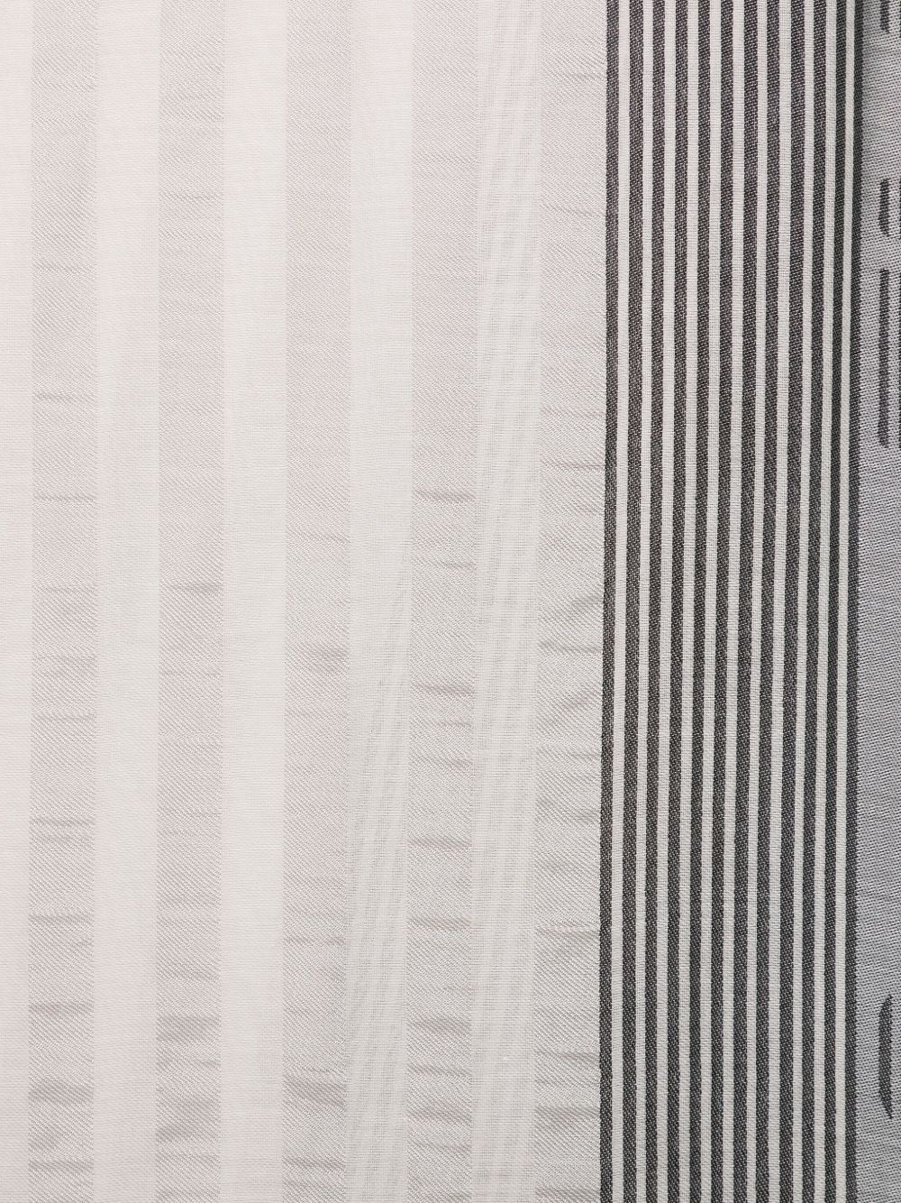 logo-jacquard striped scarf - 2