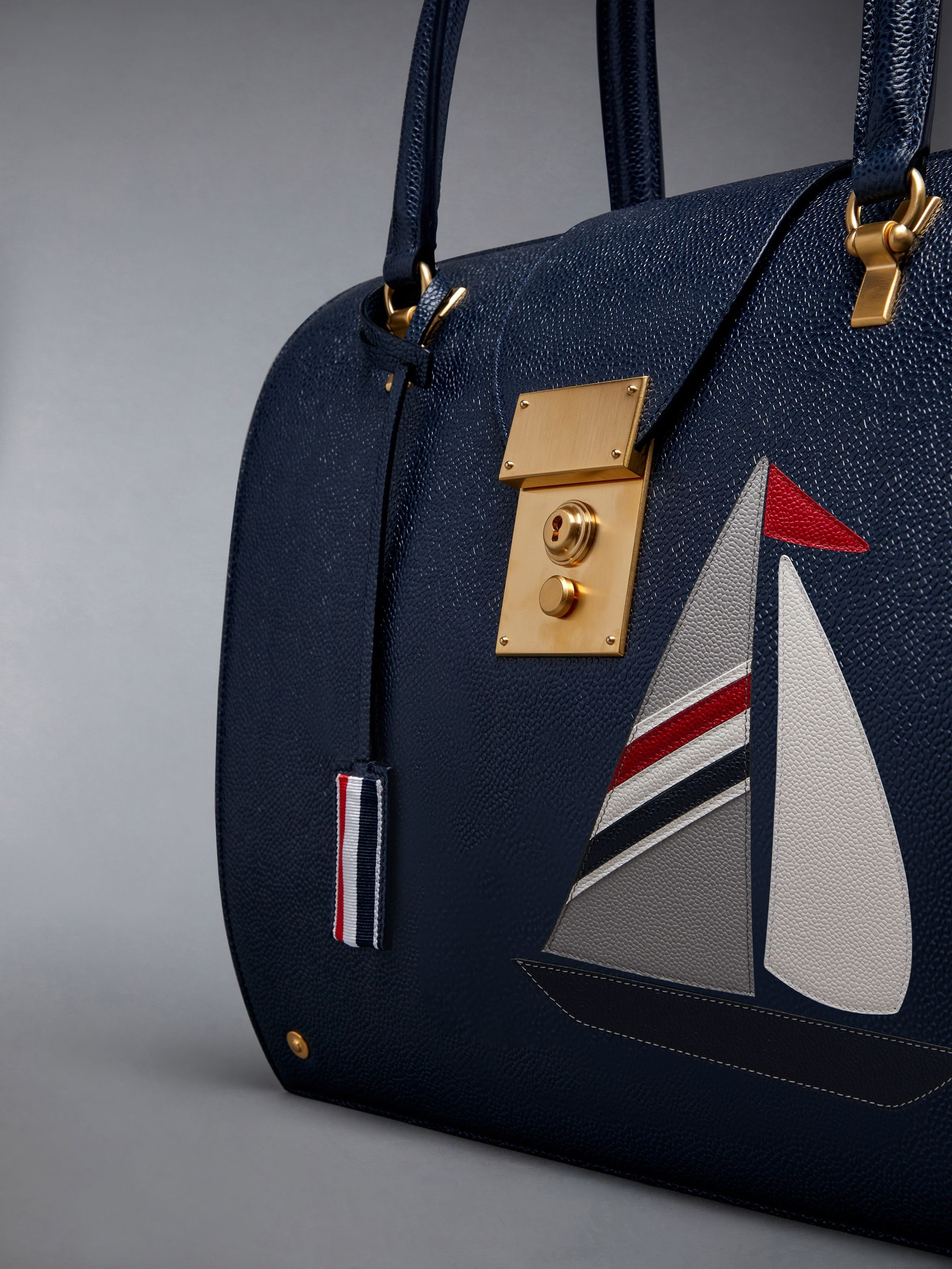 Pebble Grain Leather Whale Applique Mrs. Thom Bag - 6