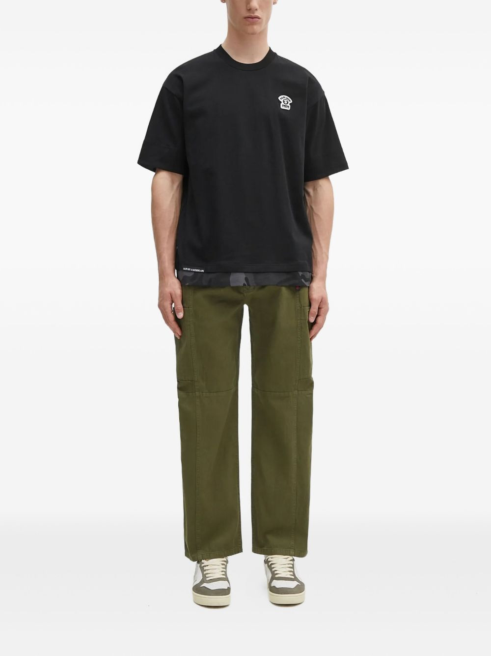 belted cargo trousers - 3